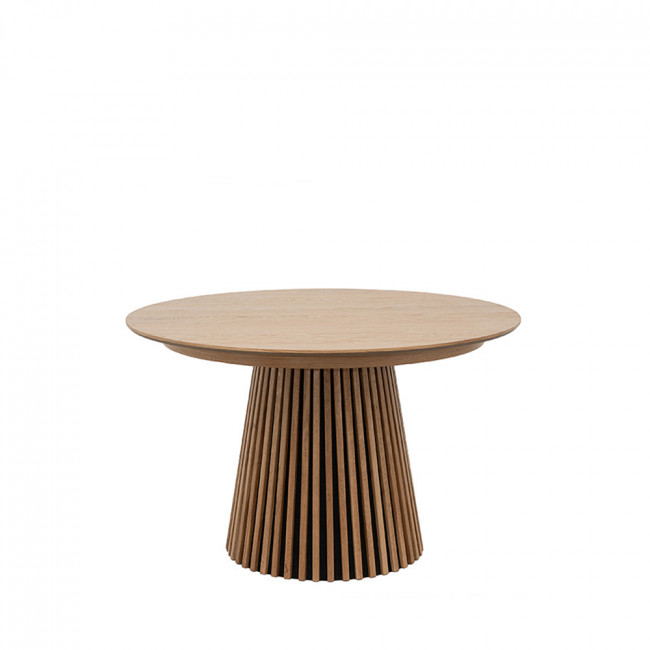 Lea - Table à manger extensible 4 à 6 personnes en bois ø120-160x120cm