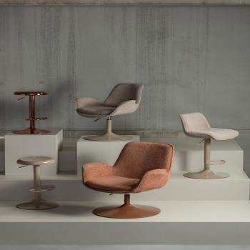 Isaac - Tabouret de bar réglable en métal H61-81cm