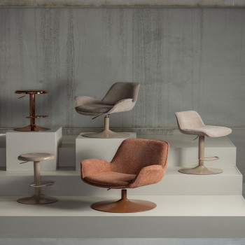 Isaac - Tabouret de bar réglable en métal H61-81cm