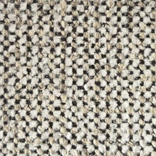 Villabon - Pouf en tissu pieds bois foncé