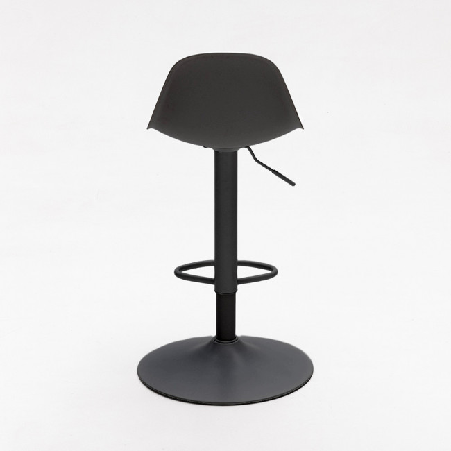 Tebar - Lot de 2 chaises de bar réglables en simili et métal H61-83cm