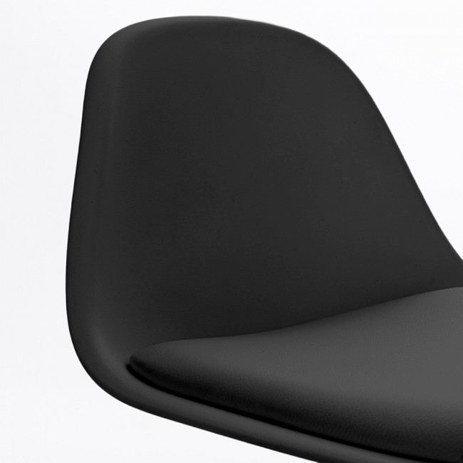 Tebar - Lot de 2 chaises de bar réglables en simili et métal H61-83cm