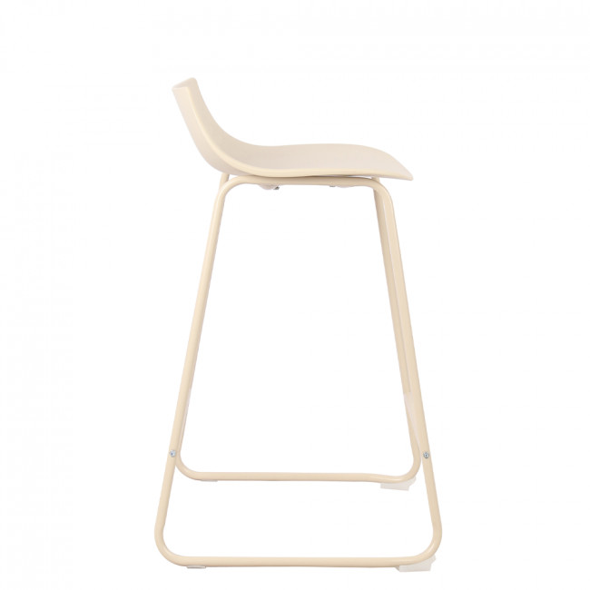 Lamer - Lot de 4 chaises de bar en plastique et métal H66cm