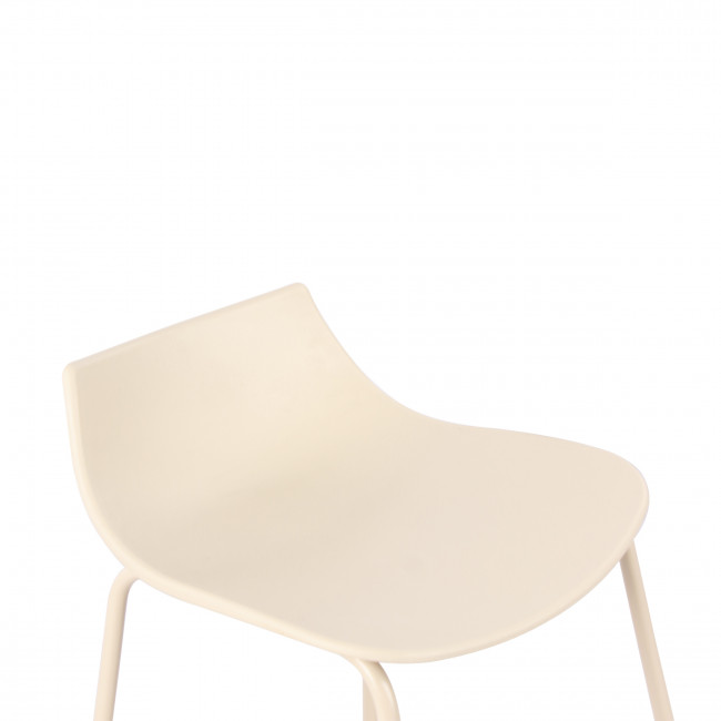 Lamer - Lot de 4 chaises de bar en plastique et métal H66cm