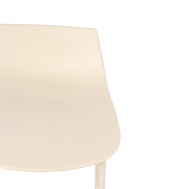 Lamer - Lot de 4 chaises de bar en plastique et métal H66cm