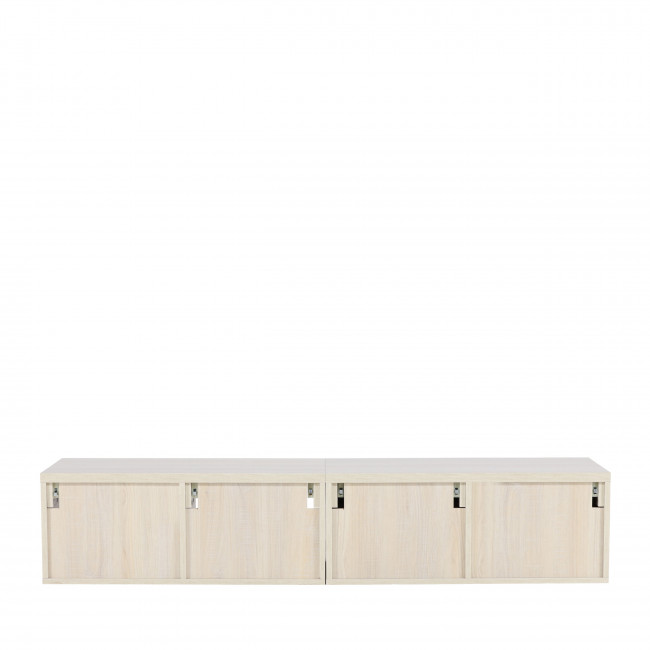 Nomi - Meuble TV 4 portes en bois L180cm