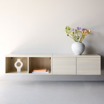 Nomi - Meuble TV 4 portes en bois L180cm