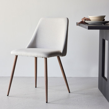 Night - Lot de 2 chaises en tissu et métal