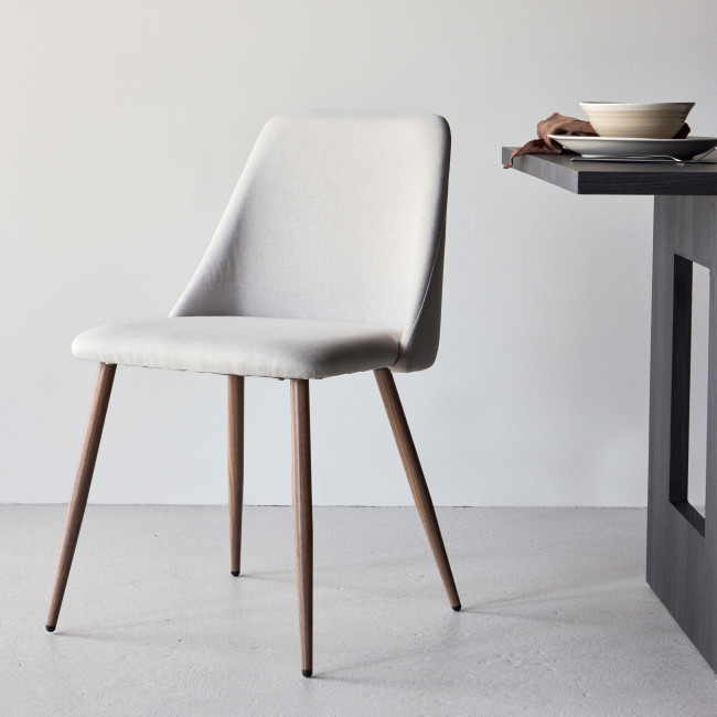 Night - Lot de 2 chaises en tissu et métal