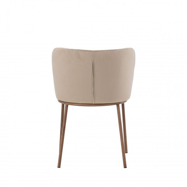 Edina - Lot de 2 chaises en velours et métal