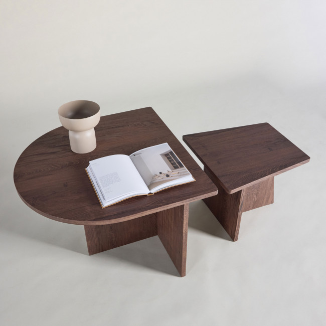 Sala - Table basse organique en bois 60x60cm