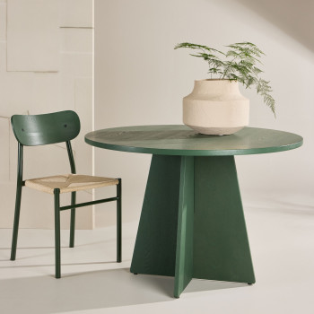 Bootcut - Table à manger 4 personnes ronde en bois