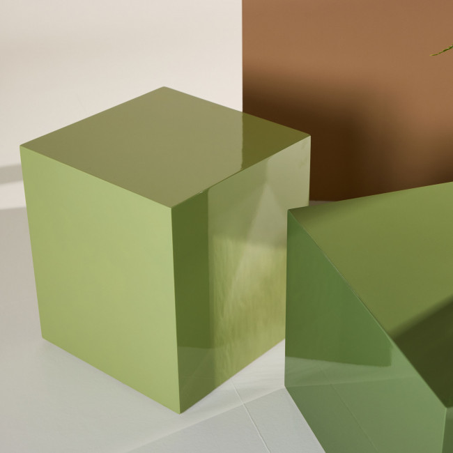 York - Table d'appoint carrée en bois 40x40cm