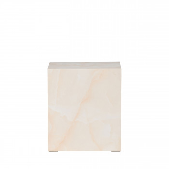 York - Table d'appoint carrée effet marbre 40x40cm