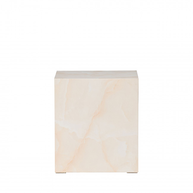 York - Table d'appoint carrée effet marbre 40x40cm