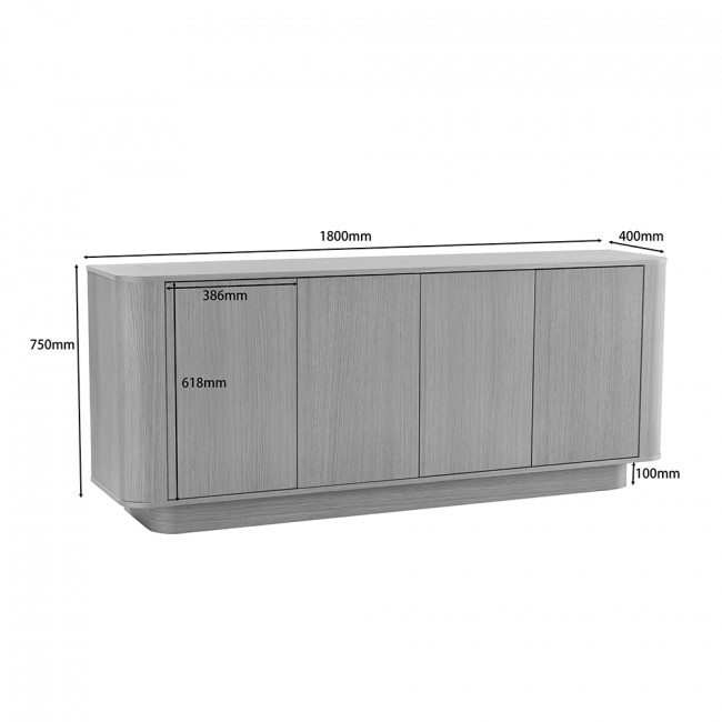 Navan - Buffet 4 portes en bois L180cm