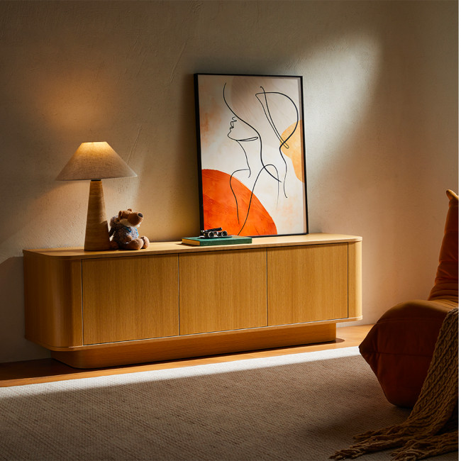 Navan - Meuble tv 3 portes en bois L160cm