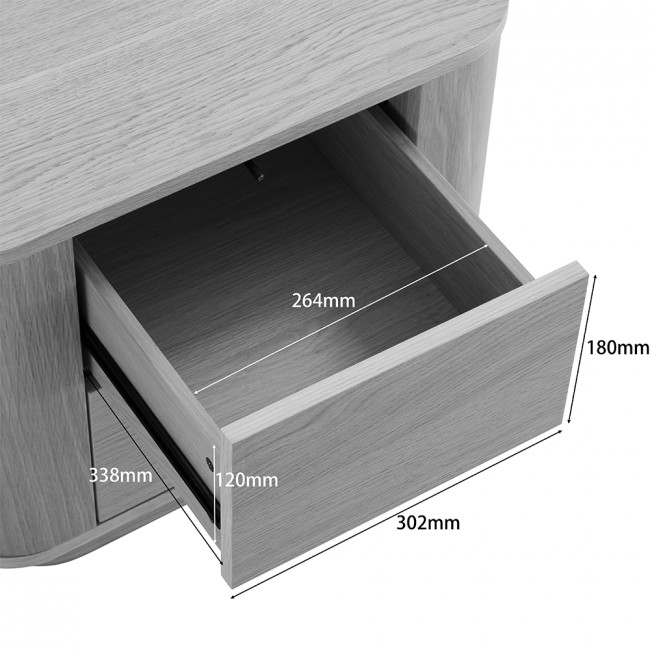 Navan - Table de chevet 2 tiroirs en bois