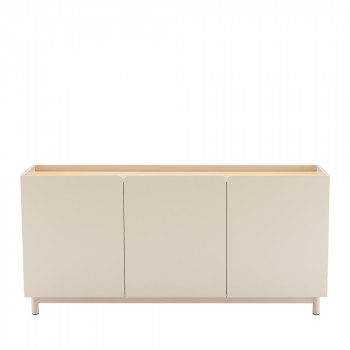 Stanley - Buffet 3 portes en bois et métal L160cm