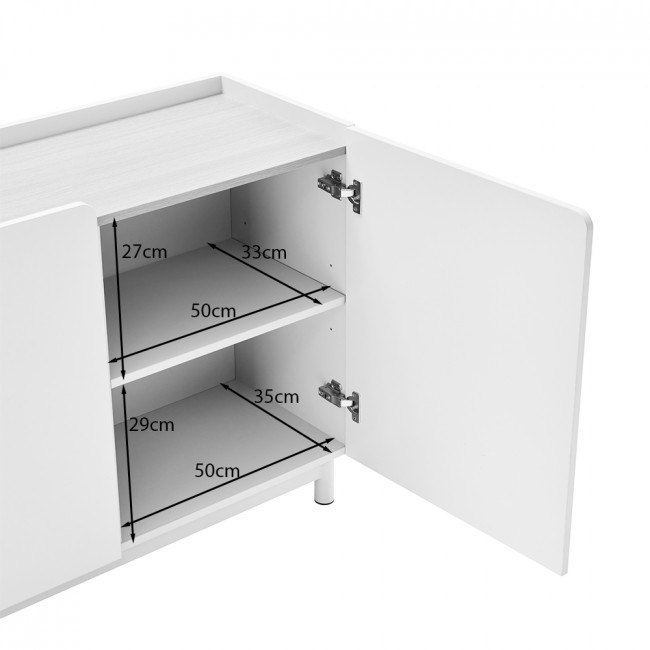 Stanley - Buffet 3 portes en bois et métal L160cm