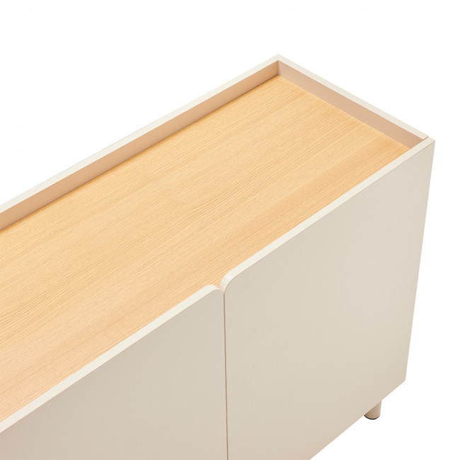 Stanley - Buffet 3 portes en bois et métal L160cm