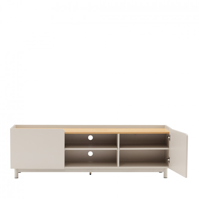 Stanley - Meuble TV 2 portes en bois et métal L160cm