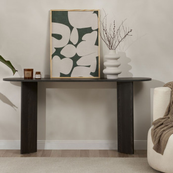 Sam - Console ovale en bois L150cm