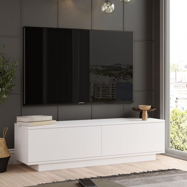 Hudson - Meuble TV 2 portes en bois L140cm