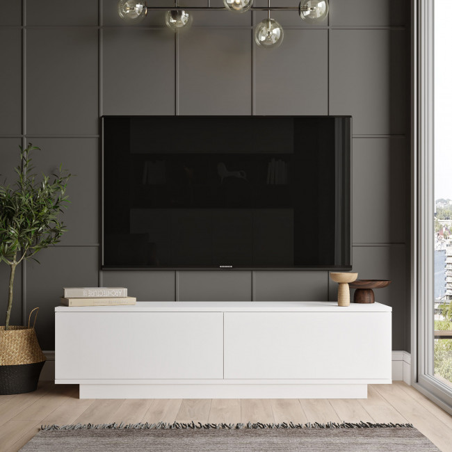Hudson - Meuble TV 2 portes en bois L140cm
