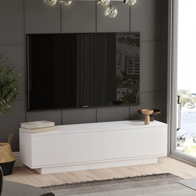 Hudson - Meuble TV 2 portes en bois L140cm