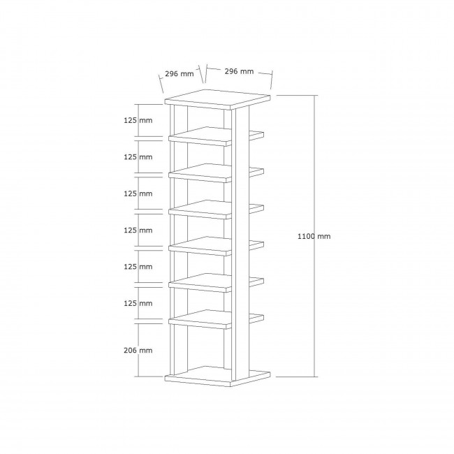 State - Étagère à chaussures en bois H110cm
