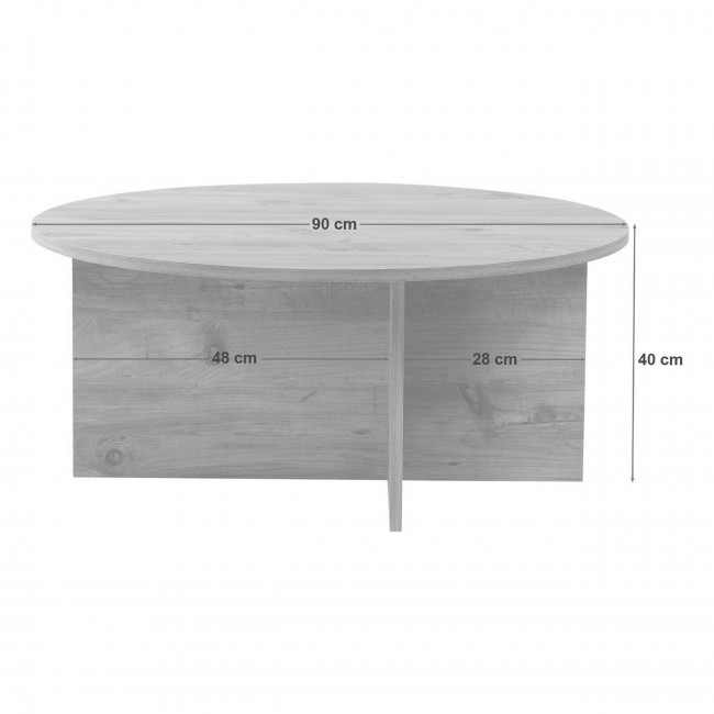 Soho - Table basse ronde en bois ø90cm