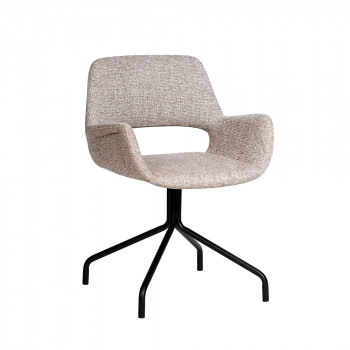 Kendo - Chaise de bureau pivotante en tissu et métal