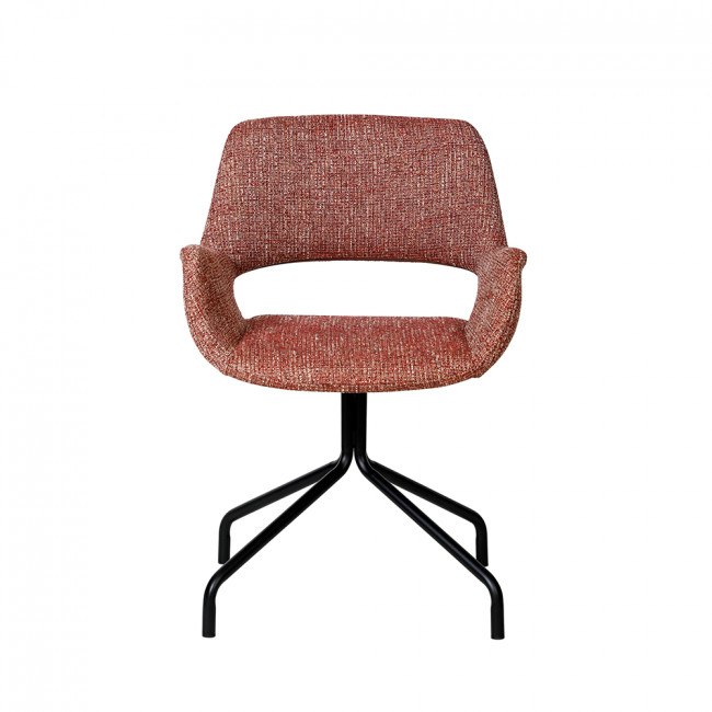 Kendo - Chaise de bureau pivotante en tissu et métal