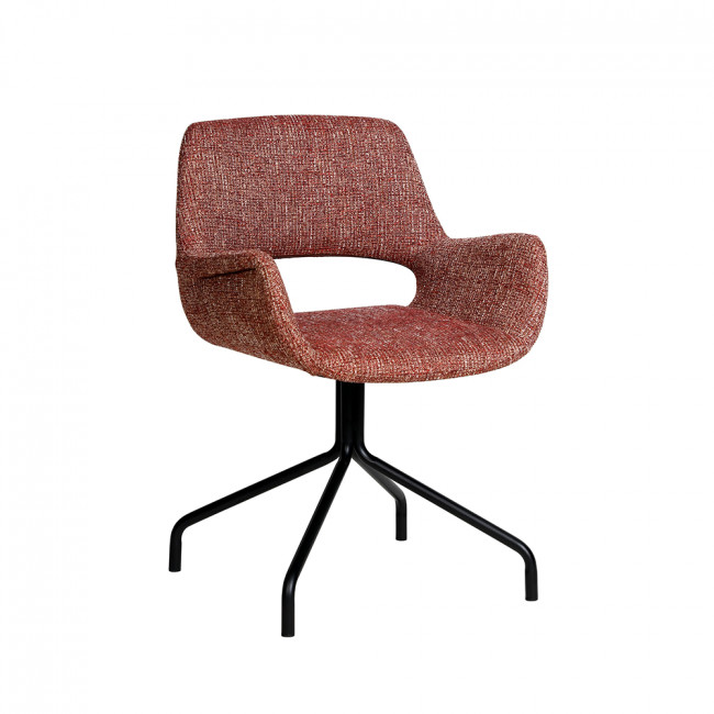 Kendo - Chaise de bureau pivotante en tissu et métal