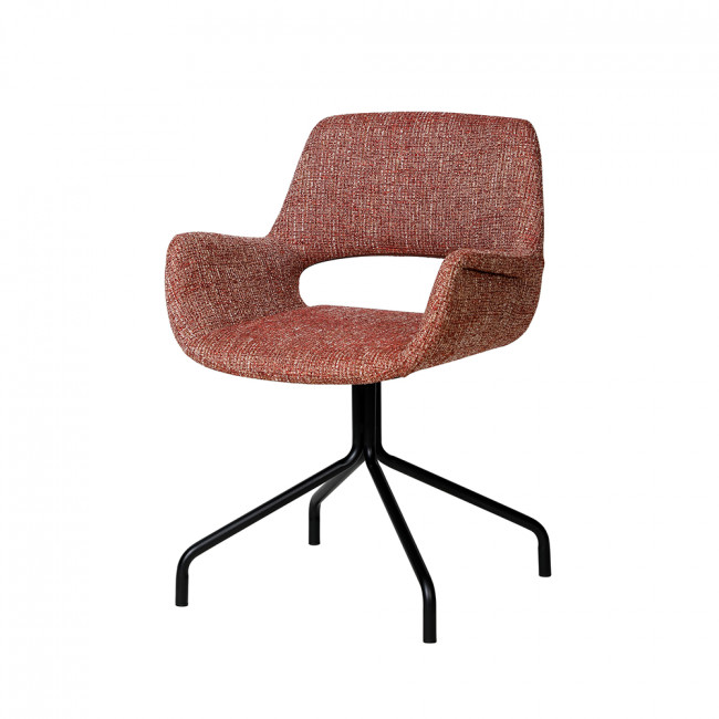 Kendo - Chaise de bureau pivotante en tissu et métal