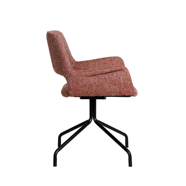 Kendo - Chaise de bureau pivotante en tissu et métal