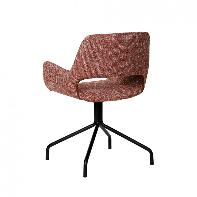 Kendo - Chaise de bureau pivotante en tissu et métal