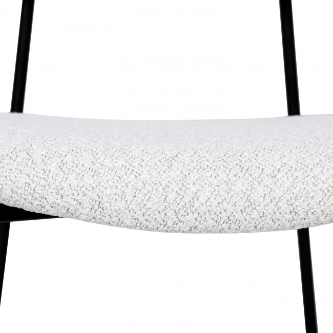 Nelly - Lot de 2 chaises en tissu bouclette et métal