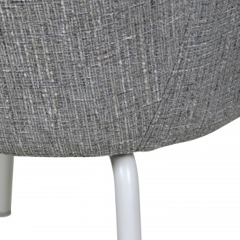 Théodore - Lot de 2 fauteuils de table en tissu et métal