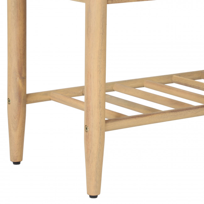 Bosk - Banc intérieur et extérieur en bois d'acacia et résine tressée L101cm