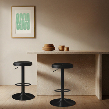Pop - Tabouret de bar réglable en métal H60-81cm