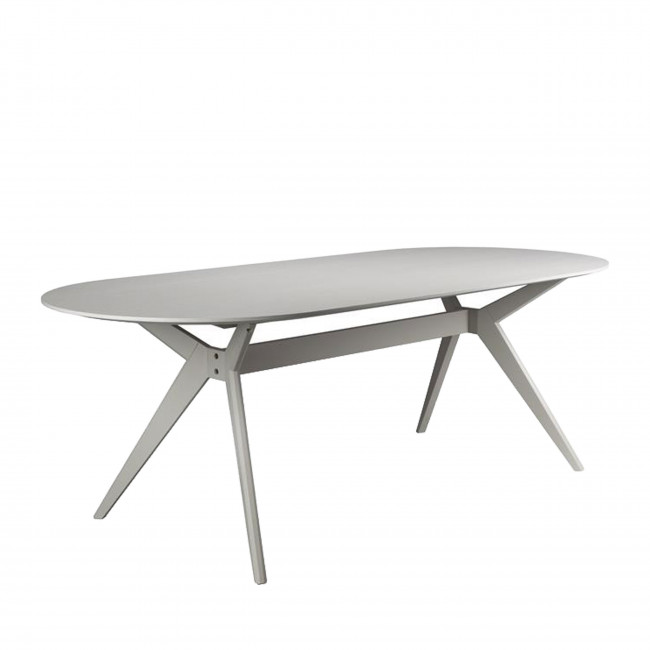 Zeme - Table à manger 6 personnes ovale en bois