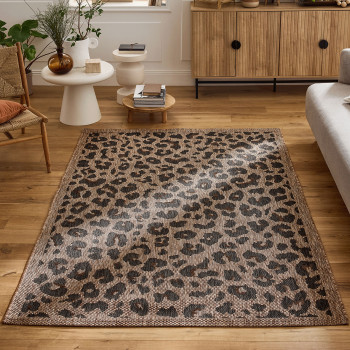Yuma - Tapis contemporain imprimé léopard