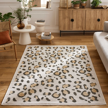 Yuma - Tapis contemporain imprimé léopard