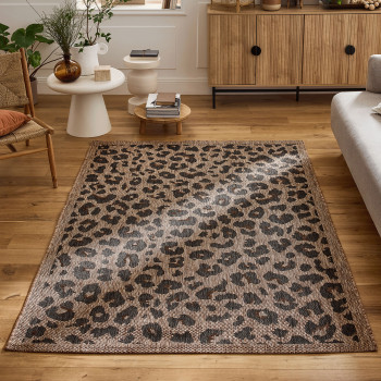 Yuma - Tapis contemporain imprimé léopard