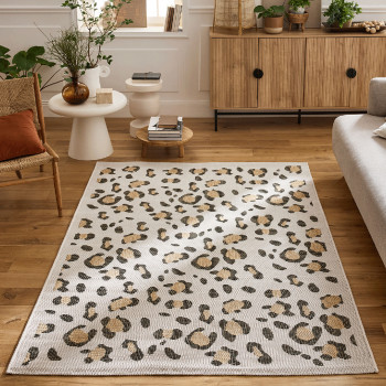 Yuma - Tapis contemporain imprimé léopard