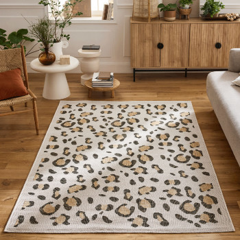 Yuma - Tapis contemporain imprimé léopard
