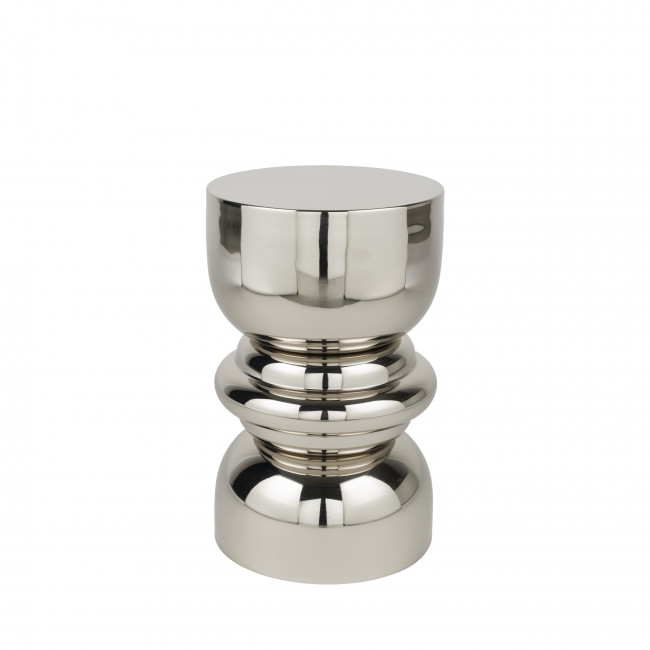 Kinga - Table d'appoint ronde en chrome ø29,5cm