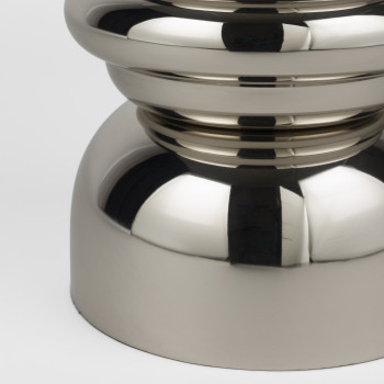 Kinga - Table d'appoint ronde en chrome ø29,5cm
